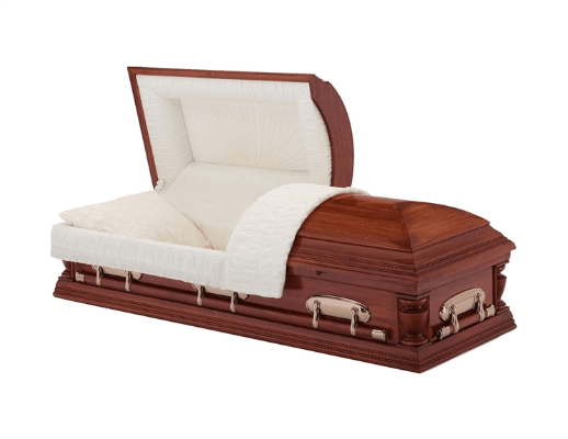 solid wood casket